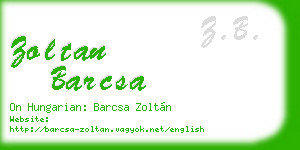 zoltan barcsa business card